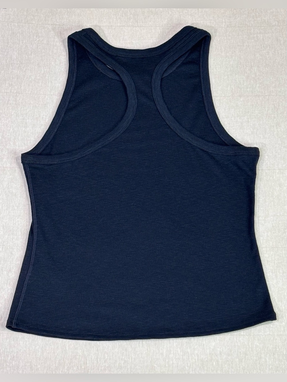 Vuori Ribbed Black Racerback Performance Tank Top Soft Stretch Medium - Picture 3 of 5